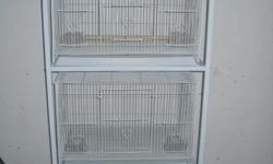 I have four bird cages with the stand that are in very good condition and come with dishes for every cage.24x16