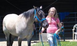 Kira is an unraced 10yr old TB mare, 15.1h. She was never registered, but she is well bred.
I acquired Kira on 10/4/12. She was being kept in terrible conditions. I took her knowing I couldn't keep her, but I was not going to let her stay where she was.
I