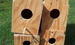 Nest box for parakeet or parrotlet. Used but in good condition,about 6 of them, $2 each. NO EMAIL PLEASE