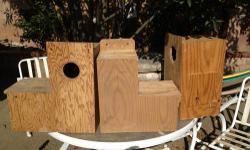 USE NEST BOXES L FOR MEDIAN OR LARGE BIRDS $25 EACH 805 3687321 also have lots of use bird dishes for sale