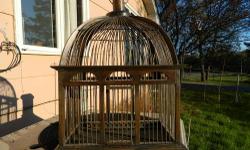Hi, I have 2 good cages for bird. The wood cage is $40. The big cage is $100. They are great condition. If you are interested, call me at 651-633-5787. Thank you.
