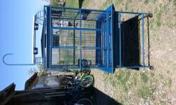 Brand new blue play top parrot cage- 66"tall, 23" wide, 32" across front. $250. . Used large parrot cage. 64" tall, 28"wide, 41"across front. $175.