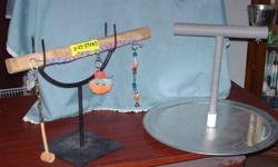 Table top parrot play stands, about 14 inches high, both for $25. 623-873-5215 Please, no text to land line.