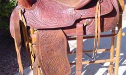I have a 15" Western Pleasure Saddle for sale. The leather is clean and in good shape, no cracks or splits anywhere, the tree is perfect. The fleece underneath is also in good shape and clean. Overall it's in great condition and will be a wonderful saddle